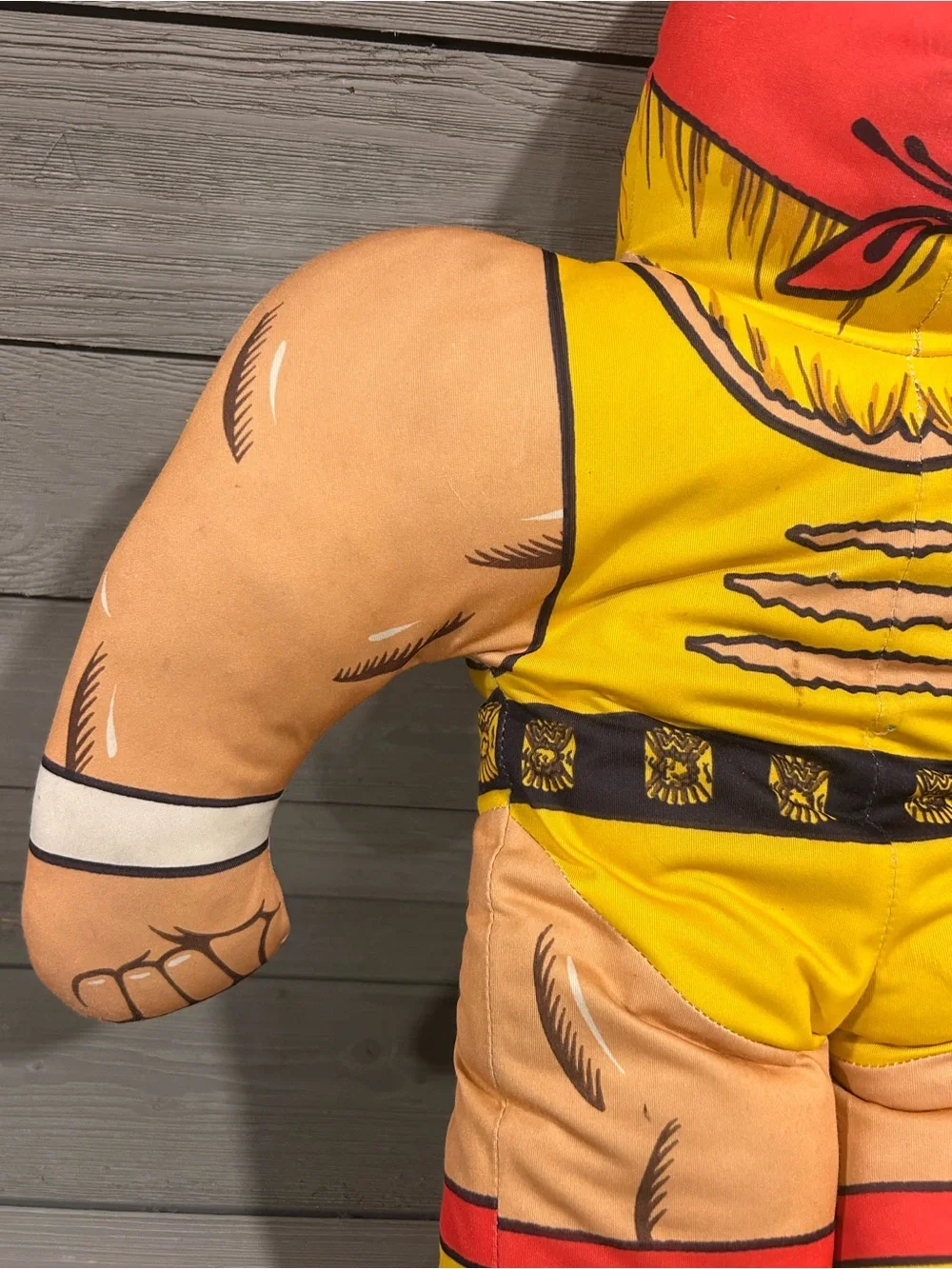 Hulk Rules Vintage Wrestler Plush - Yellow & Red